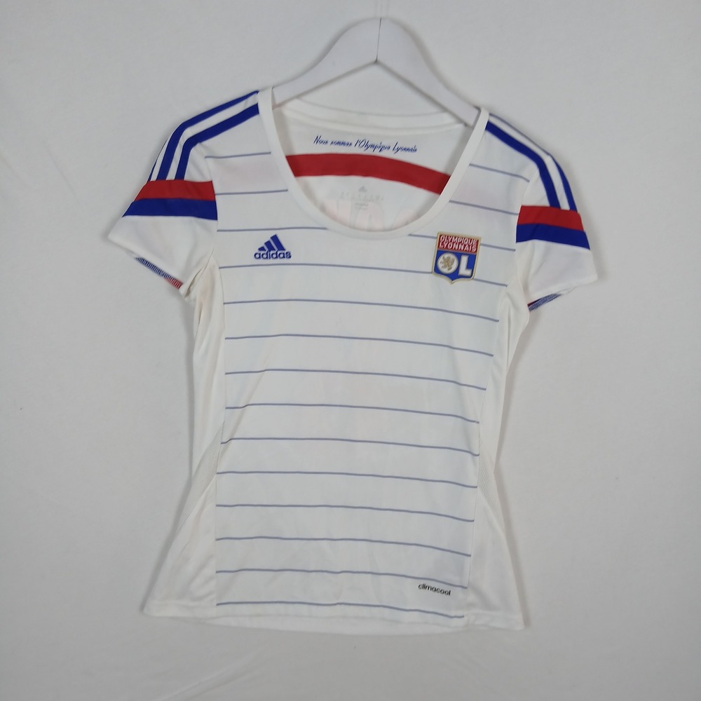 Adidas Olympique Lyonnais 2015-16 Away Jersey White Brooklyn 8 Soccer Shirt S